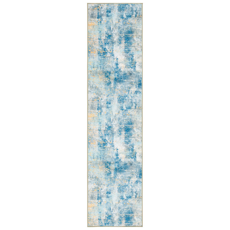 Sequoia Performance Machine Washable Abstract Rug, Runner 2'2" x 9'