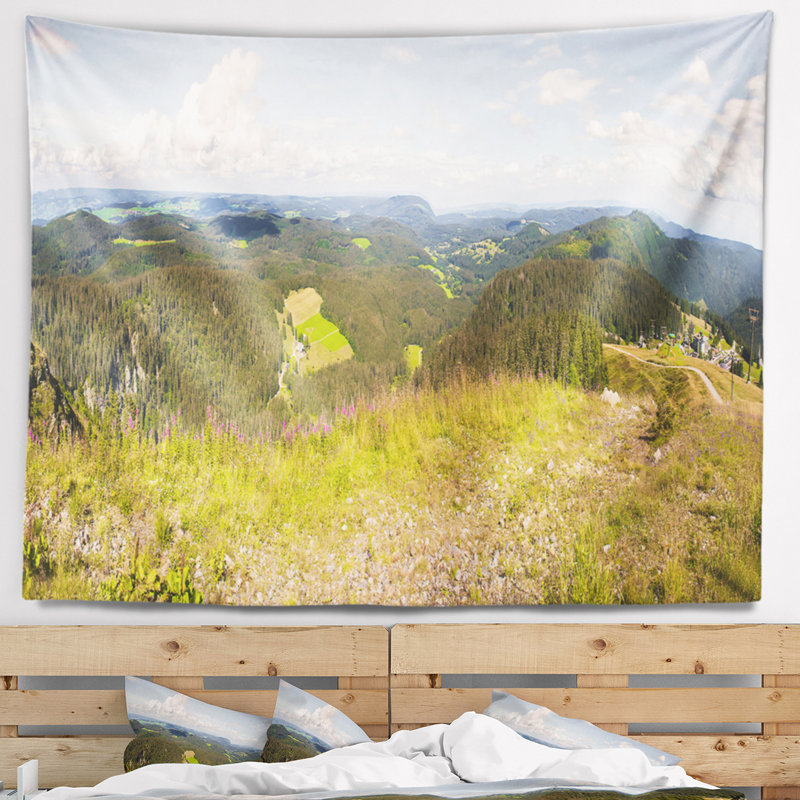 Tapisserie panorama landscape black forest germany, H 32 po x l 39 po