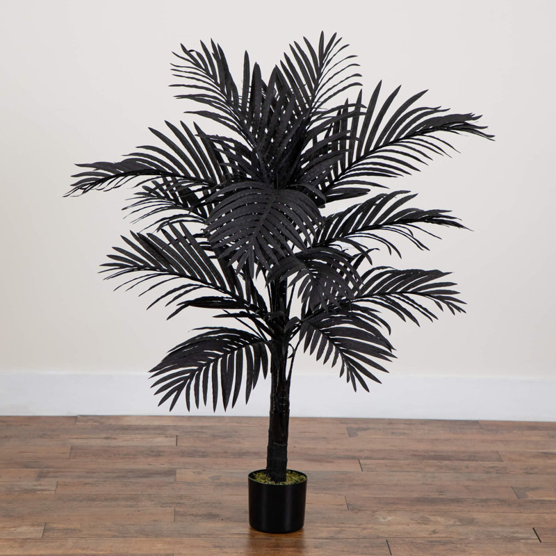4Ft. Artificial Halloween Black Golden Cane Tree
