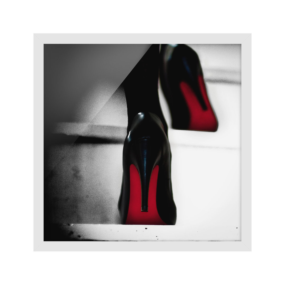 Gerahmtes Poster High Heels in Red