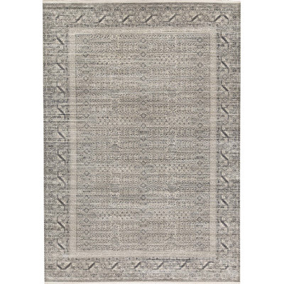 Hand-Knotted High-Quality Black and Silver Area Rug