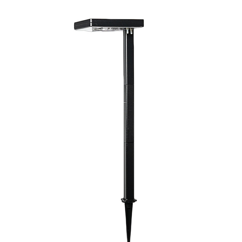 Black Solar LED Pathway Lights with Dual Color Options, 2-Pack