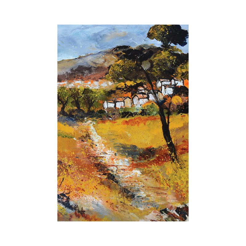 Little Village In Provence by Pol Ledent - Wrapped Canvas Painting, 20.32 cm H x 30.48 cm W