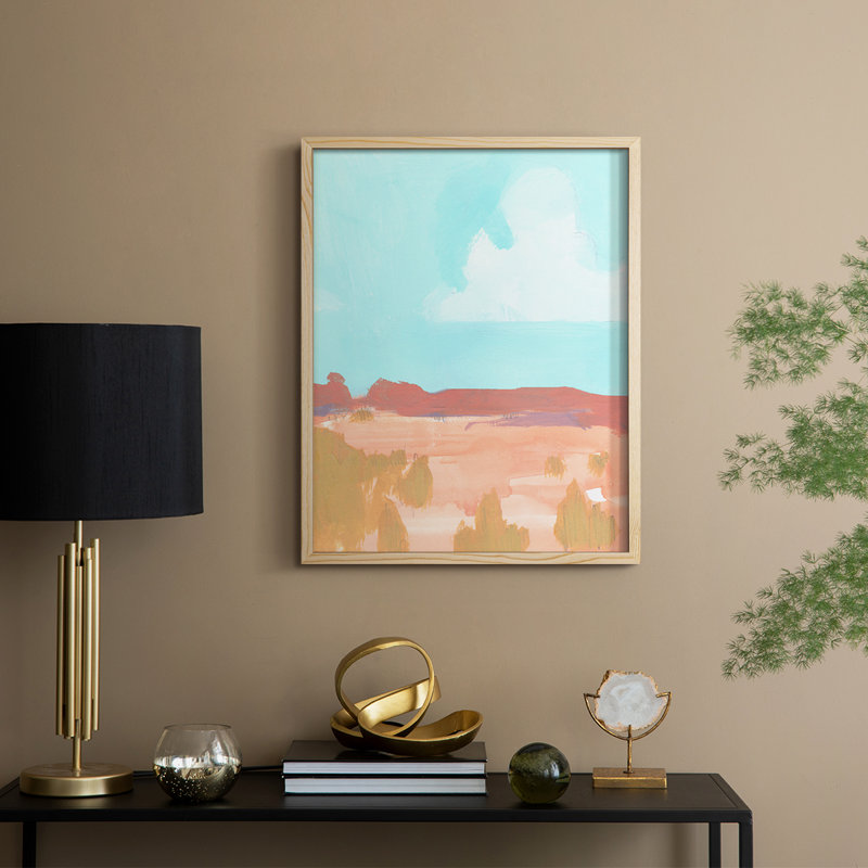 «Large Open Spaces I», reproduction encadrée - bois massif, H 21 po x l 17 po