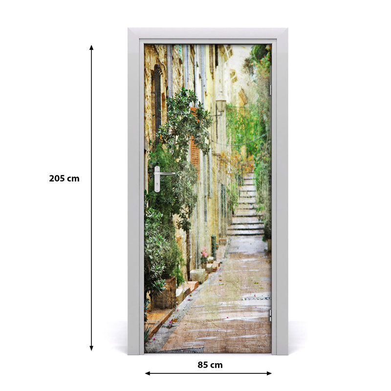 On Italian Streets Door Decal