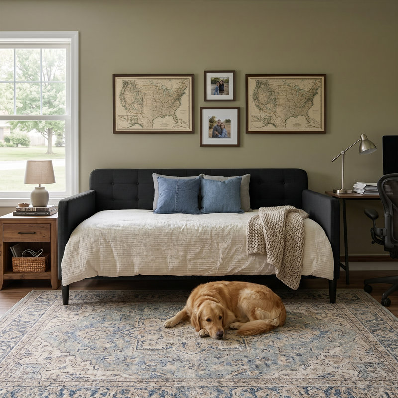 Fallon Upholstered Daybed, Black