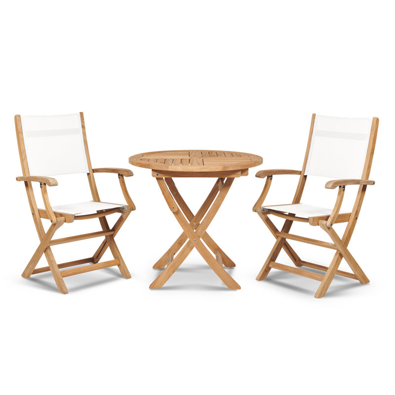 Stella Folding Dining Arm Chair, White