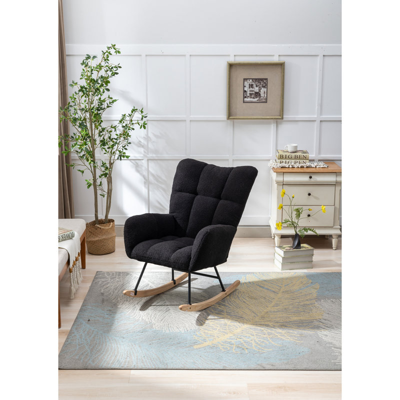 Fauteuil berçant et oscillant Teddy, Noir
