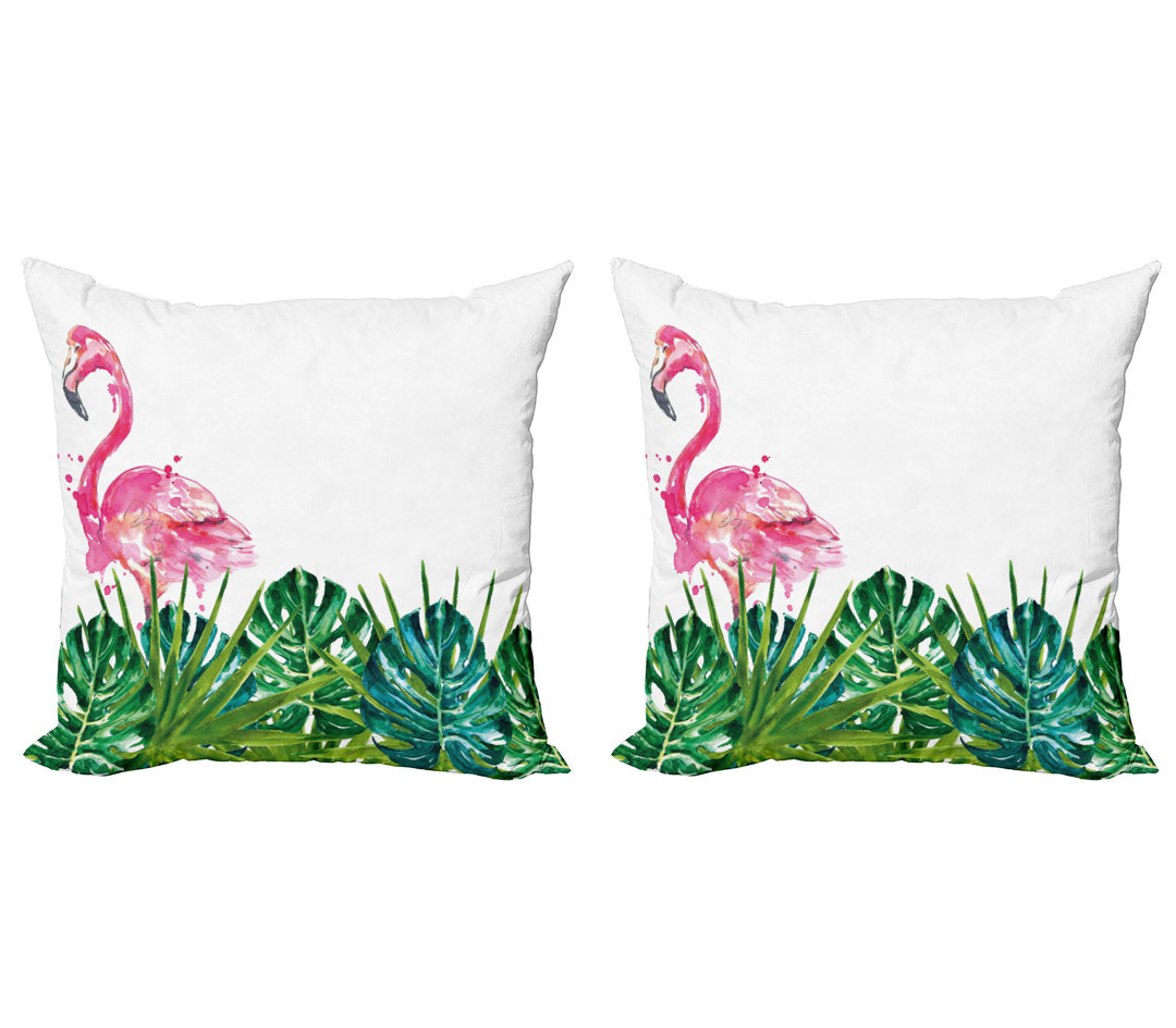 Kissen Kissenbezug 2er Pack, Exotic Nature Flamingo