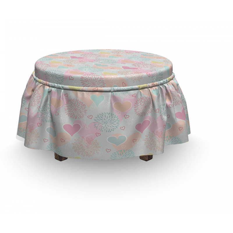 Ensemble de housse pour repose-pieds 2 pièces Valentines