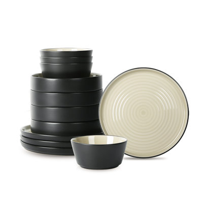 Stone Lain Elica 12-Piece Dinnerware Set Stoneware