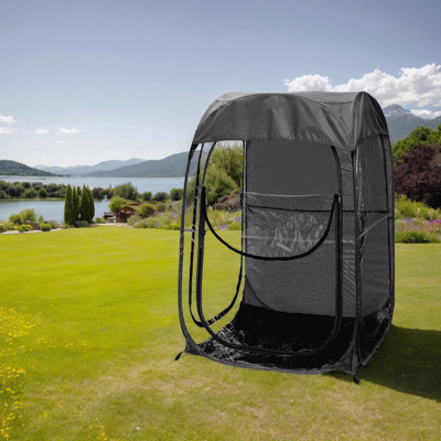 Tente de sport portable, abri idéal pour les événements sportifs en plein air, la pêche et le camping, protection contre le vent froid et la pluie, noir