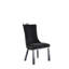 Chaise d'appoint rembourrée Felizardo en gris foncé-302160951-302160945