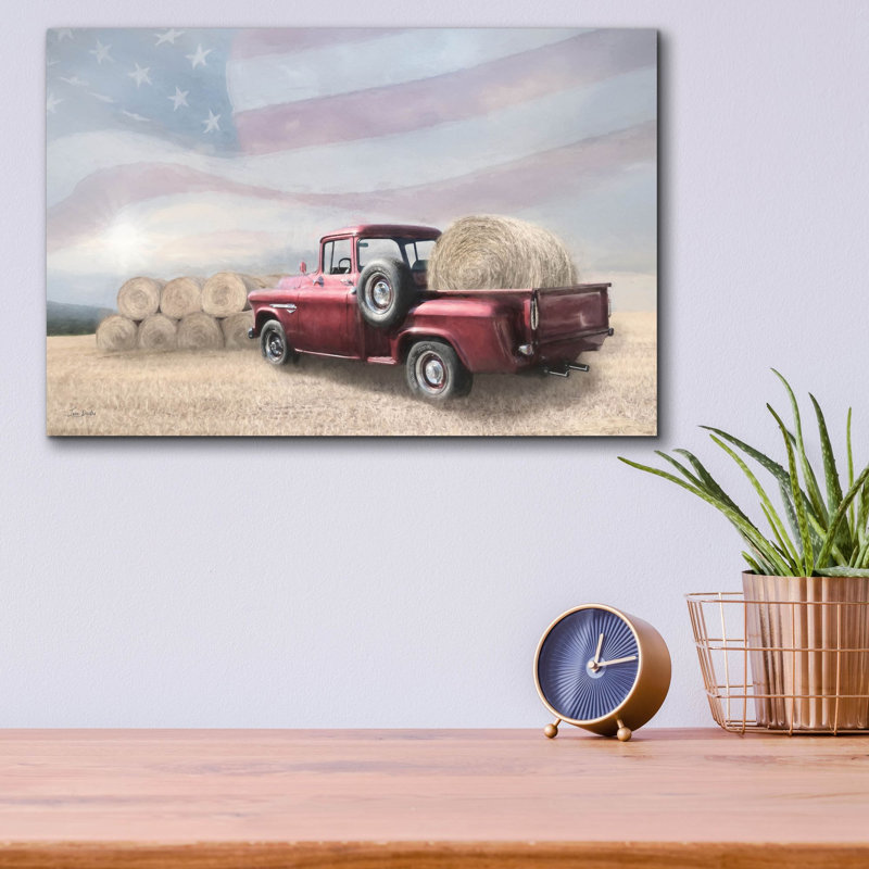«Patriotic Pastime» par Lori Deiter, art mural en verre acrylique