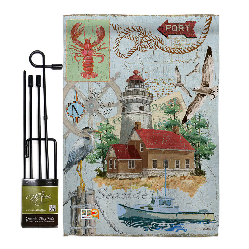 Double Sided 18.5 in. H x 13 in. W Polyester Flag set