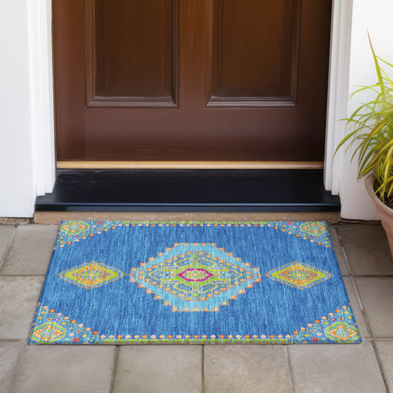 Machine Washable Indoor/Outdoor Chayden ACN1014 Rug, Rectangle 1'8" x 2'6"