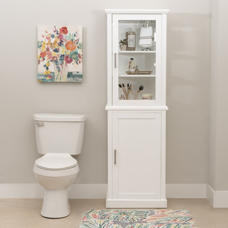 Imojen Bathroom Tall Cabinet, White