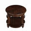 Table de bout ronde en bois massif avec tablette-1649876814