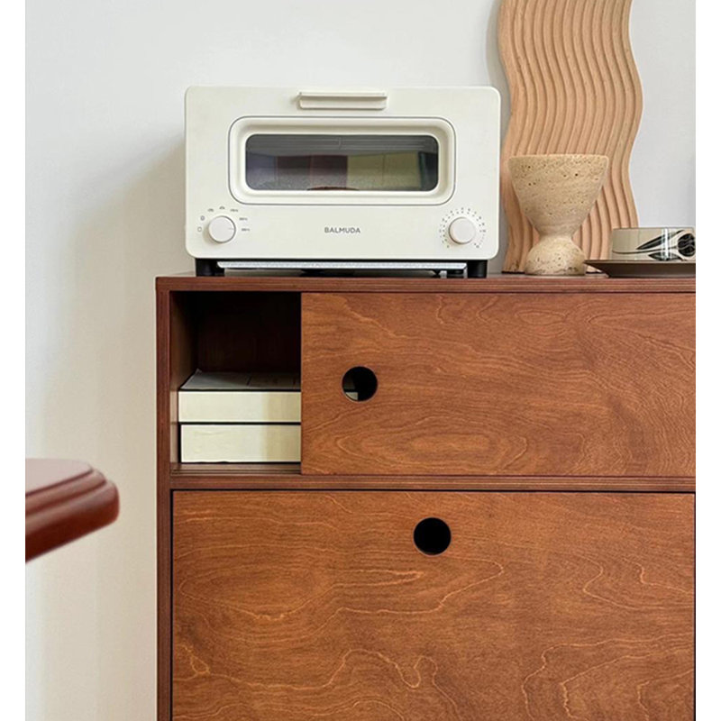 Petite vitrine de style petite maison, H 31,5 po x l 47,24 po x P 14,96 po, Brun