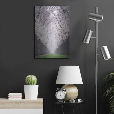  «Cherry Blossom Alley» par Martin Podt, art mural en métal, 16 po x 24 po
