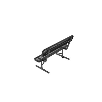 4ft Heavy - Duty Metal Bench With , All Weather Rust Proof For Garden, Patio, Yard, Deck, Parks & Shopping Malls, Comfort Ergonomic Support, Low Maintenance Quick Drying Surface, Easy To Assemble,
