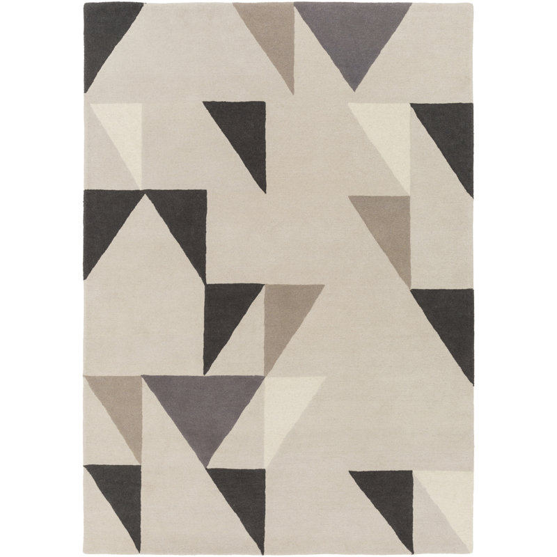 Broussard Wool Geometric Indoor Rug, Rectangle 2' x 3'