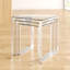 Adcock Glass Top Sled Nesting Tables