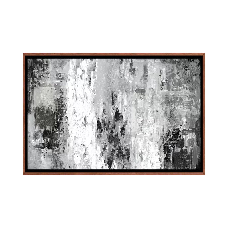 « Black And White Abstract IV by PI Studio » - Impression sur toile tendue, H 26 po x l 40 po x P 1,5 po, Impression encadrée