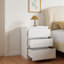 Tables de chevet en bois blanc durable avec rangement à 3 tiroirs pour les maisons modernes