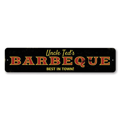 Barbecue Best In Town Custom Aluminum Sign