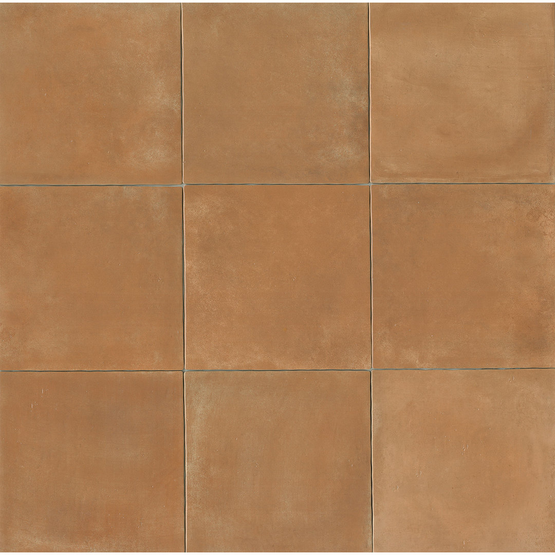 Cotto Nature 14" x 14" Porcelain Field Tile in Glossy Cotto Nature Bedrosians 