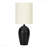 Table Lamp - 17"H, Black Ceramic Material