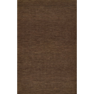 James Hand Tufted Wool Solid Color Area Rug in Brown