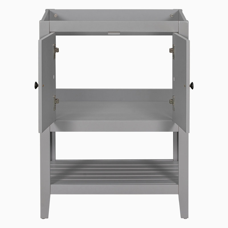 Ninian 23.7'' Single Bathroom Vanity Base Only, Gray