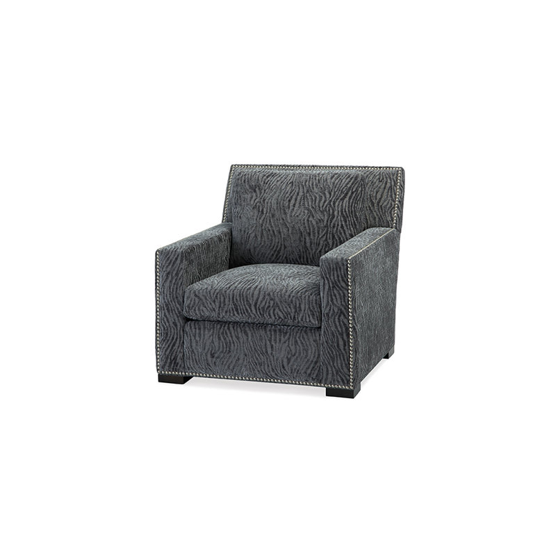 Charles Armchair, Fog, Revival Nickel
