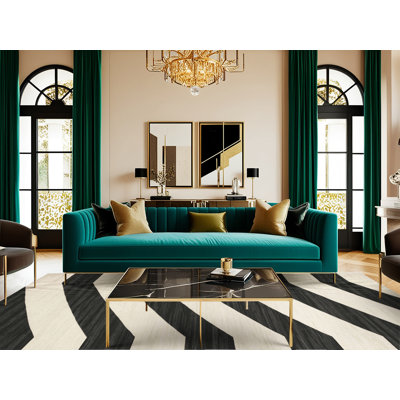  Tapis lavable rayé gris anthracite lavable