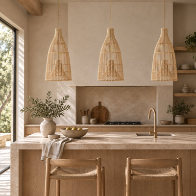 Bastian Handcrafted Natural Rattan Pendant Light Shade
