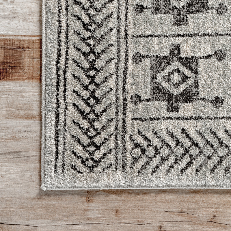 Tapis gris Achorn, Rectangle 5 pi x 7 pi 5 po