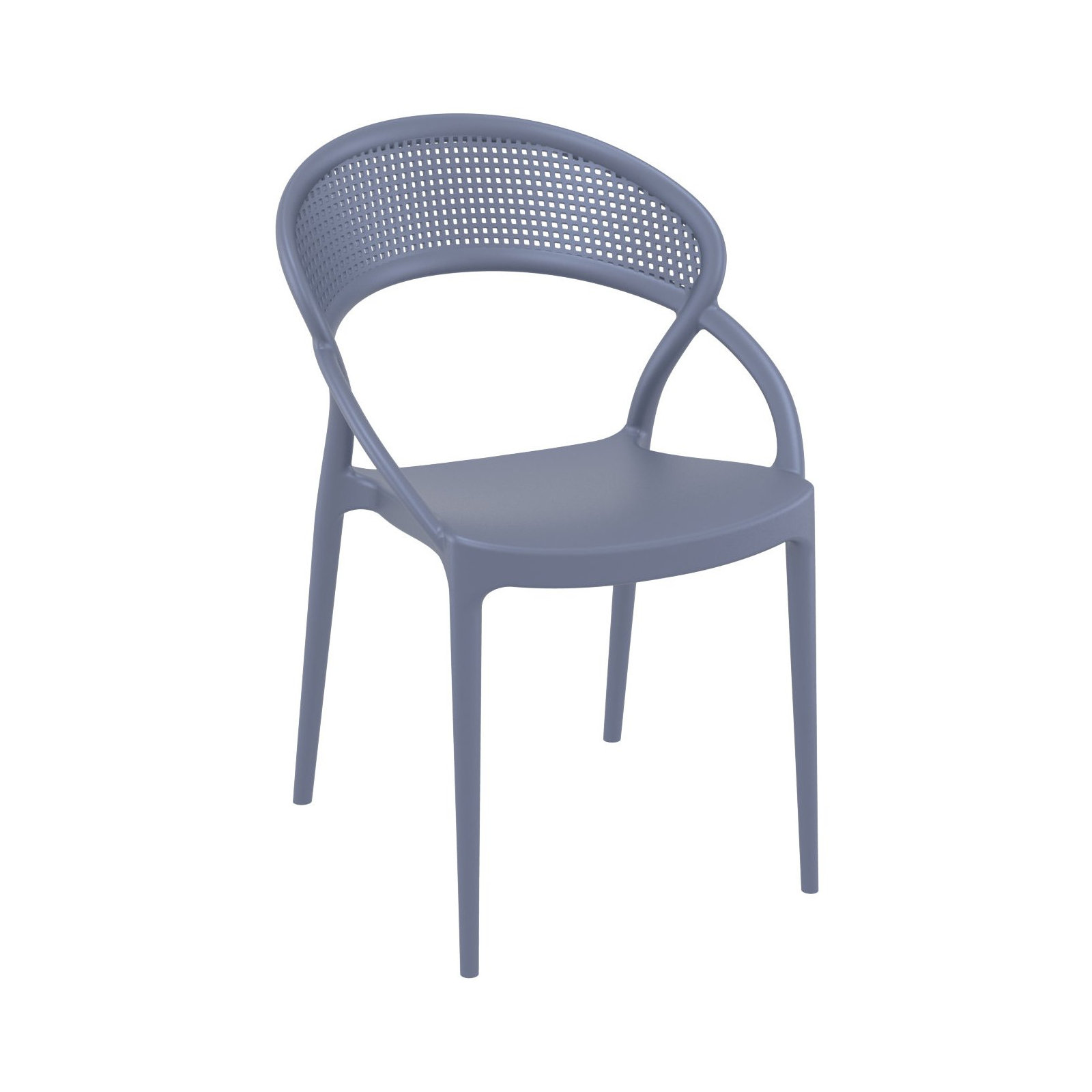 Farrah Patio 3 Piece Bistro Set, Dark Gray