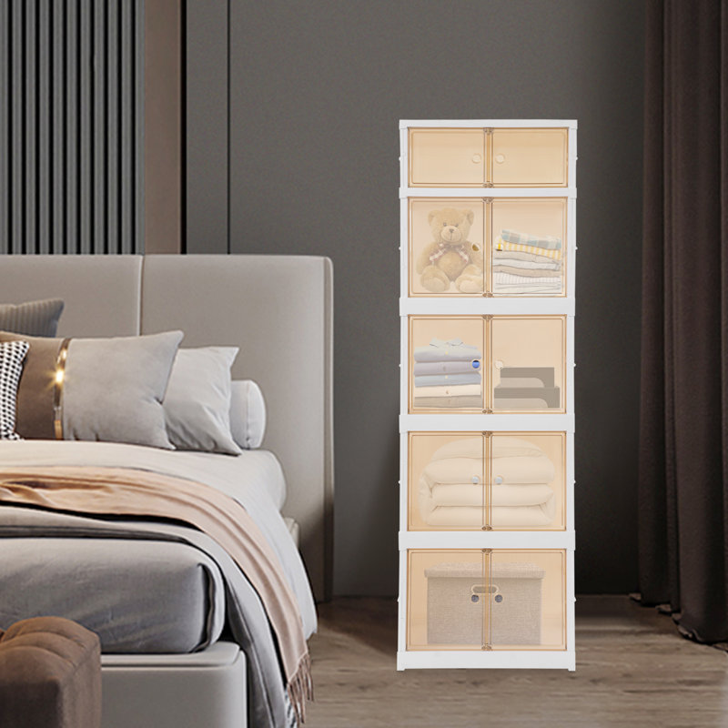 Armoire de rangement à 5 niveaux avec portes