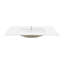 Comptoir de meuble-lavabo en céramique blanc de 24 po x 18 po avec trop-plein - teinture, faible absorption d'eau, résistance élégante à la surface d'apparence, fonctionnalité raffinée