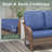 Grand Patio Outdoor 71'' Wicker Outdoor Sofa, Wicker Sectional Patio Sofa With Comfy Cushions For Yard, Garden, Pool-1412569620