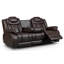 Galles 3 Seater Faux Leather Reclining Sofa-190675577-149870102