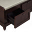 Banc de rangement cannelé classique avec coussin et 3 tiroirs pour les couloirs d'entrée du salon-2022862913