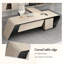 Bureau 86,61 po beige clair luxueux en forme de L-1329470358