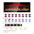 Recessed Ultra Thin Tempered Glass Electric Fireplace with Remote, Multi-Color Flame, LED Light, and Heater-18069815