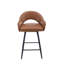Swivel Upholstered Bar Stool with Iron Frame-1597109593