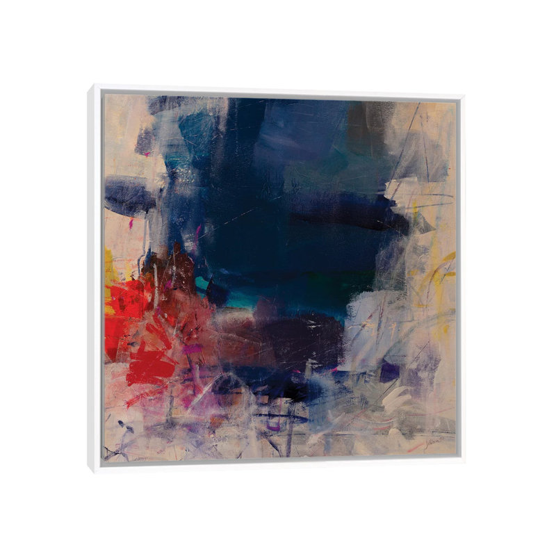 « Blue vacation » par Julian Spencer, reproduction d’art, Toile blanche encadrée, Pas de tapis, H 26 po x l 26 po x P 1,5 po