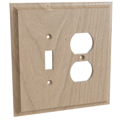 Switch And Outlet Combo - Alder