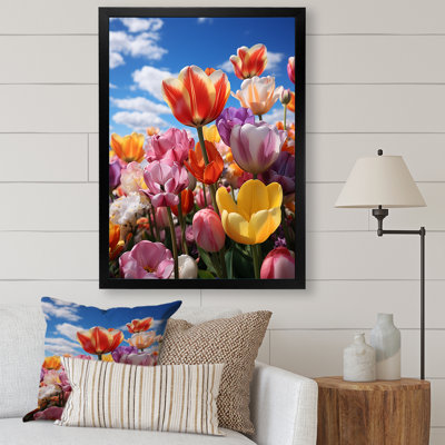 Tulipes Fields of Color III - Art mural sur toile florale